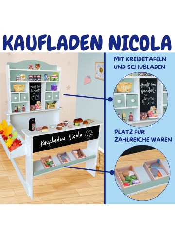 Kaufladen Nicola Holz mit Theke in Grün