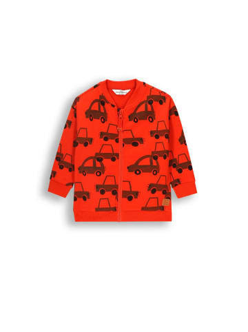 Sweatshirt mit Reißverschluss in rot
