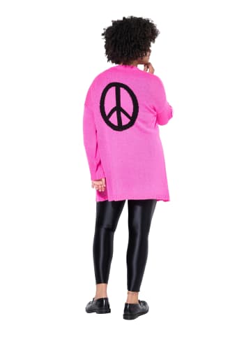 Strickjacke in neon pink