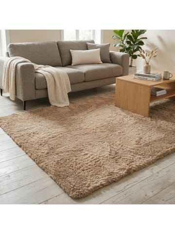 Hochflor-Teppich Fluffy in beige