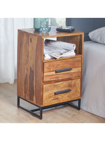 Nachttisch in Braun / Sheesham / 40x35x66