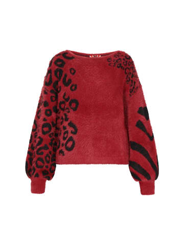 Women Sweater in burgundy black