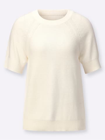 Kurzarm-Pullover in ecru