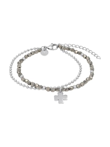 Armband Edelstahl, IP rose in silber