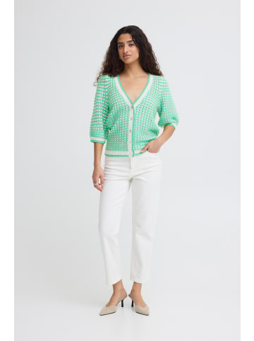 Kurzarm-Bluse IHARDINA Loose fit in BIRCH W GREENBRIAR STRIPE