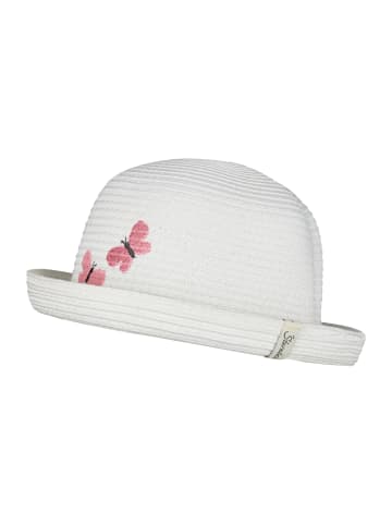 Strohhut Schmetterling in weiß