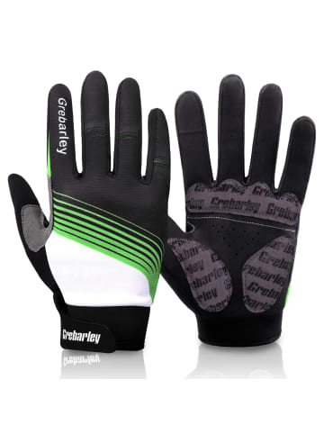 Atmungsaktive Radfahrerhandschuhe Outdoor-Aktivitäten – Gel-Pads in Schwarz