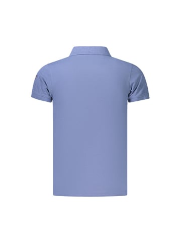Blau Baumwolle Herren Polo Hemd