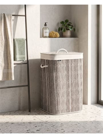 Wäschekorb TRANCURA in Grau/Weiß - (W) 41 x (H) 60 x (L) 31 cm