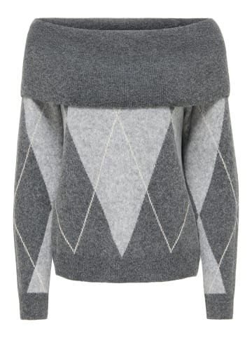Strickpullover in Dark Grey Melange