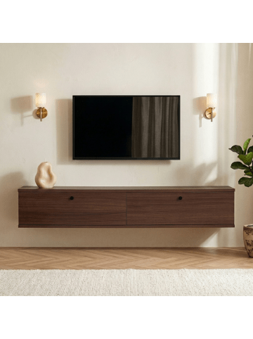 TV-Schrank ROY in Nussbaum - (W)140  x (H)25  x (L)25 cm