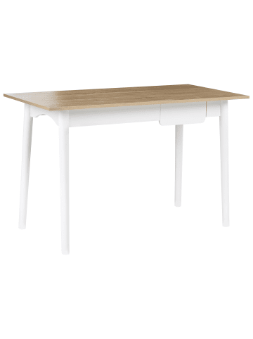 Schreibtisch VITRION in Weiß/Braun - (W) 120 x (H) 76 x (L) 60 cm