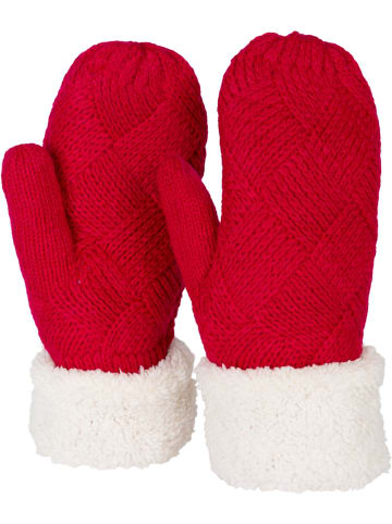 Strick Fäustlinge Handschuhe in Rot