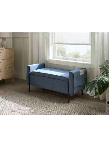 Bettbank LEWES in Blau/Schwarz - (W) 114 x (H) 55 x (L) 50 cm