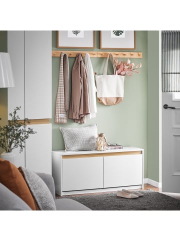 Schuhschrank in Reinweiß - (W) 30 x (H) 47 x (L) 104 cm