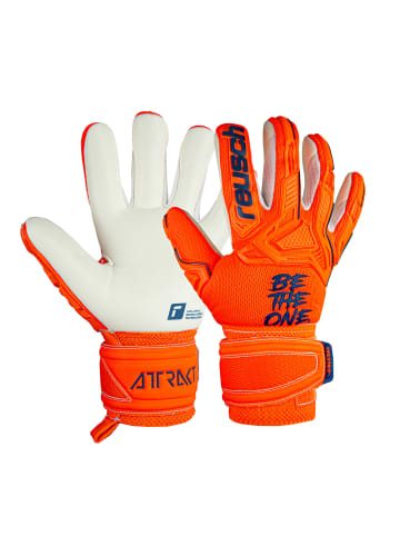 Unisex Torwarthandschuhe Attrakt Freegel Silver Jr in shocking orange