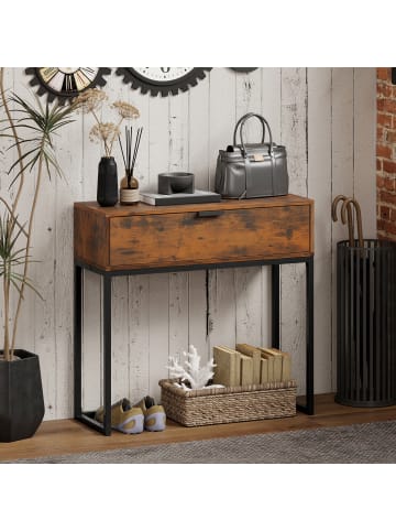 Konsolentisch in Rustikal-Braun 80L x 30B x 76H cm