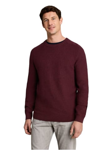 Pullover MOULINE STRUCTURED CREW NECK KNIT in Rot