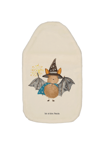 Wärmflasche Fledermaus Zauberer ohne Spruch in Weiß