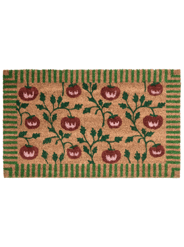 Fußmatte KNIK in Naturfarben/Grün/Rot - (W) 45 x (L) 75 cm