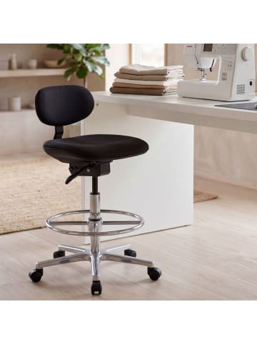 Bürostuhl in Schwarz / Stoff / 60x60x60