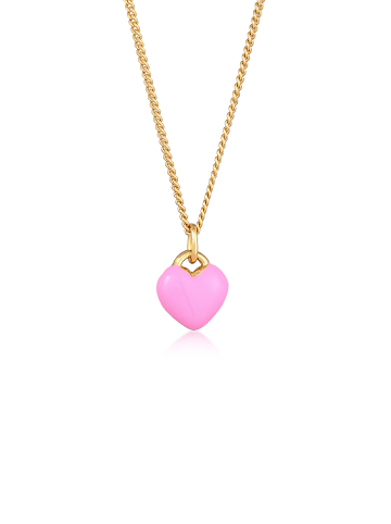 Halskette 925 Sterling Silber Herz in Gold