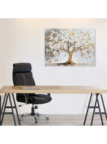 Leinwandbild Baum in Beige Bilder Wandbild Deco