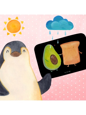 Badematte Avocado Toast ohne Spruch in Schwarz
