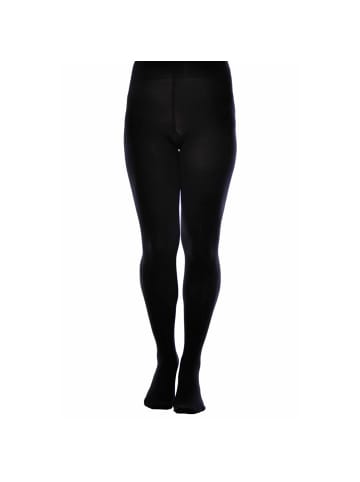 Blickdichte und warm 60 DEN Mikrofaser Strumpfhose ohne Muster in Schwarz
