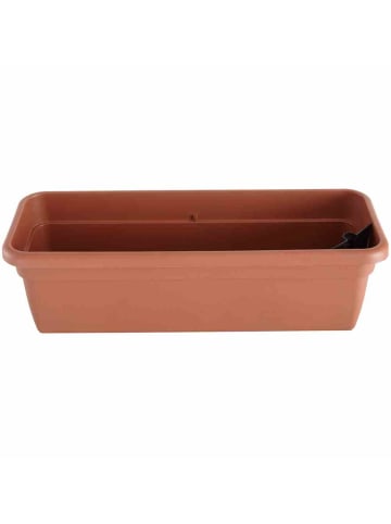 Balkonkasten br. 100cm terra mit Einsatz und Wasserst. in terracotta