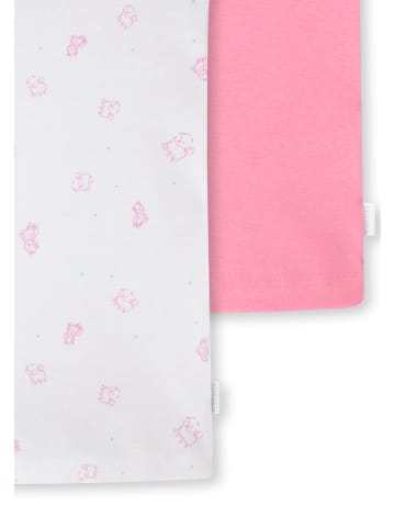 Unterhemd / Top Kids Girls Feinripp Cotton in Weiß / Rosa