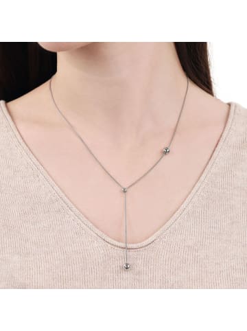 Y-Collier Silber 925, rhodiniert in silber