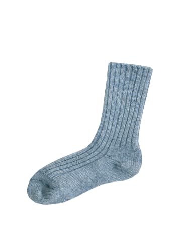 Woll-Socken Merinowolle in blue melange