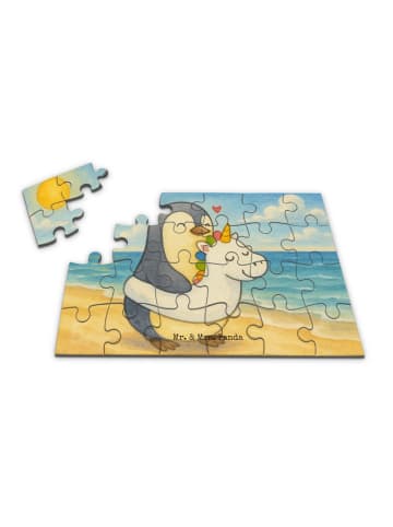 Puzzle Pinguin Schwimmring Design ohne Spruch in Weiß