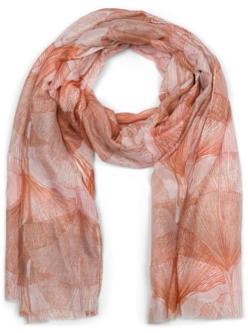 Schal in Terracotta-Beige