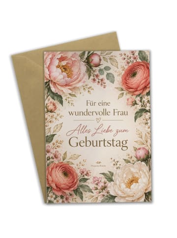 Geburtstagskarte Geburtstagskarte floral Design... in Weiß