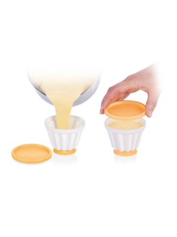 Pudding-Förmchen DELÍCIA, 4 Stück in gelb
