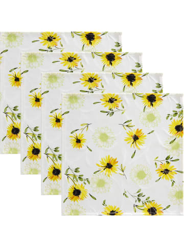 Baumwollmischung Serviette 4er-Pack Sonnenblume in gelb