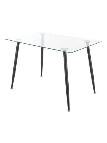 Glastisch Hyrynsalmi in Schwarz (H)75cm (B)110cm (T)70cm
