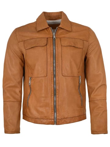 Lederjacke Lammnappa in Gebranntes Orange