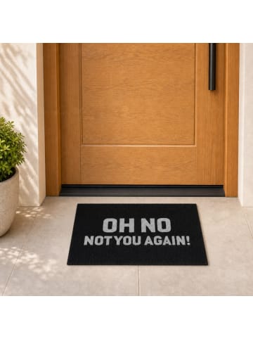 Fußmatte "Oh No" in Schwarz/ Weiß - (B)60 x (T)40 cm