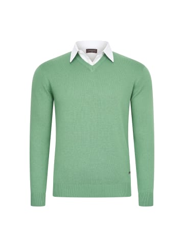 Pullover Mock in Grun