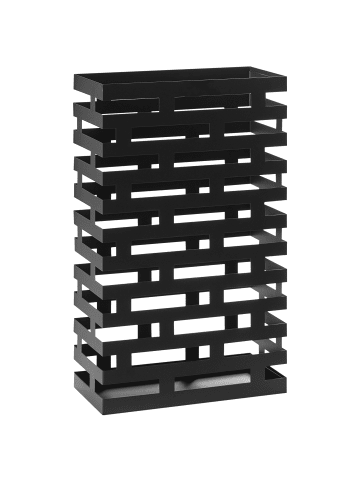 Schirmständer KAMSAR in Schwarz - (W) 38 x (H) 62 x (L) 19 cm