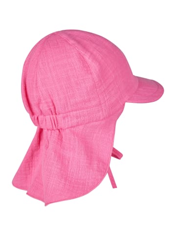 Schirmmütze mit Nackenschutz uni in magenta