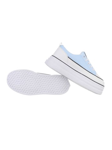 Freizeitschuh in Blau und Weiß