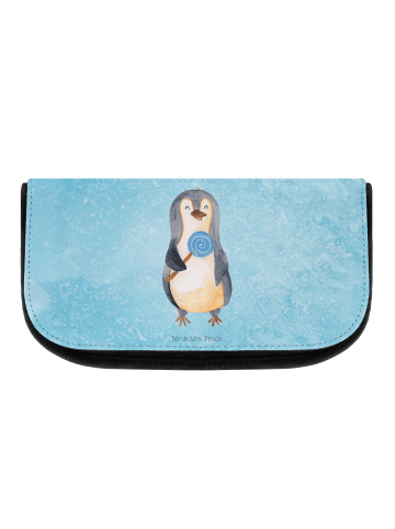 Make-Up Bag Pinguin Lolli ohne Spruch in Eisblau
