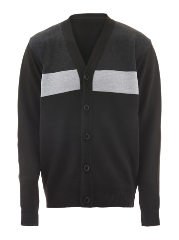 Herren Cardigan in Schwarz Grau