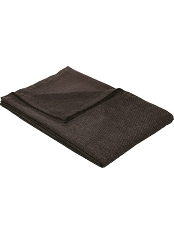 Sessel- u. Sofaüberwurf in braun/schwarz