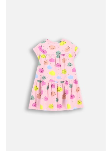 Kleid mit kurzen Ärmeln in bunt