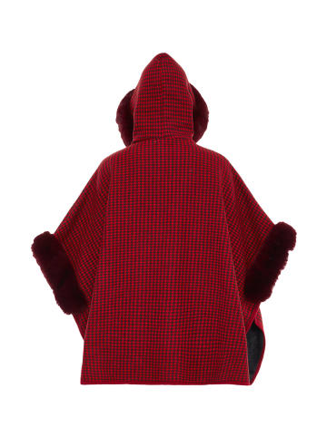 Damen Poncho in Rot